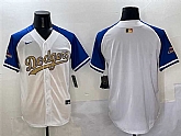 Men's Los Angeles Dodgers Blank White Royal Gold 2024 World Series Champions Vapor Limited Stitched Jersey,baseball caps,new era cap wholesale,wholesale hats